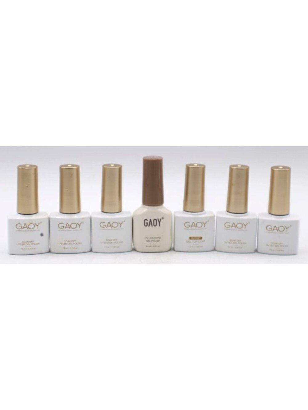 GAOY Gel Polish Set Soak Off UV LED 7.3ml & 6.5ml Nail Colors & Top Coat